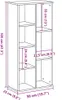 vidaXL Bücherregal Weiß 50x25x105 cm Holzwerkstoff Produktbild-Vorschau 7