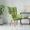 vidaXL Fauteuil relax vert clair velours Voir les images du produit 1