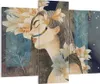 Bild auf Leinwand - Leinwandbild - 3 Teile - Surreal Frau Produktbild-Vorschau 1