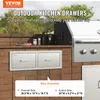 VEVOR 75 x 25 x 50cm Kamintür Doppelschicht Edelstahl BBQ Produktbild-Vorschau 11