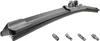A Bosch AeroTwin wiper blade is shown against a white background, with four different adapter attachments displayed below. Produktbild-Vorschau