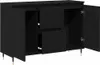 Möbel Sideboard Schwarz Eichen-Optik 101,5 x 35 x 70 cm Produktbild-Vorschau 5