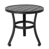 Outdoor-Beistelltisch aus Metall, 51 cm, rund, Schwarz Produktbild-Vorschau 1