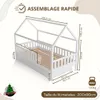 Crazy Pine Lit cabane avec tiroirs 90x200 cm - Lit d'enfant Voir les images du produit 3