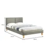 Polsterbett Doppelbett CELINE grau, 120 x 200 cm, inklusive Produktbild-Vorschau 6