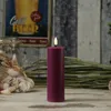 LED Stumpenkerze MIA - Echtwachs - realistische 3D Flamme - H: 15cm - D: 5cm - beere Produktbild-Vorschau