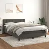 vidaXL Boxspringbett mit Matratze Dunkelgrau 140x200 cm Produktbild-Vorschau 2
