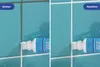 A split image showing a before and after comparison of grout cleaning/whitening. Produktbild-Vorschau