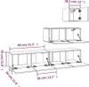 4-tlg. TV-Schrank-Set Grau Sonoma Holzwerkstoff Produktbild-Vorschau 7