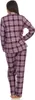 Damen Flanell Pyjama Schlafanzug langarm mit Knopfleiste Produktbild-Vorschau 3