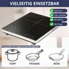 A product image featuring an induction cooktop with accompanying text and illustrations of cookware. Náhľad obrázku produktu
