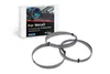 A product shot of three metal bandsaw blades and their packaging, set against a white background. Produktbild-Vorschau