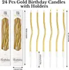 24 candeline dorate per compleanno - Candeline a spirale Anteprima dell’immagine prodotto 2