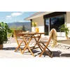 Miliboo - Quadratischer Gartenklapptisch aus Massivholz B70 Produktbild-Vorschau 2