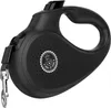 A black retractable dog leash is shown against a white background. Produktbild-Vorschau