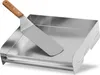 A stainless steel grill plate with a spatula resting on it, presented on a white background. Náhled obrázku produktu