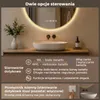 S'AFIELINA Lustro Łazienkowe LED 70 cm, Okrągłe, Złota Podgląd zdjęcia produktu 8