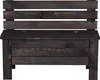 STOLMAK Záhradný drevený box 111 l 71x54x29 cm čierny, Náhľad obrázku produktu 5
