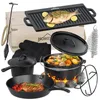 HOMELUX 10-teiliges Dutch Oven Set in Holzkiste, Kochtopf, Produktbild-Vorschau 1