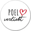 Huuraa Aufkleber Poel verliebt 10cm rund Sticker Produktbild-Vorschau 1