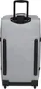 The back of a gray rolling suitcase. Produktbild-Vorschau