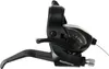 A black bicycle shifter and brake lever assembly. Náhľad obrázku produktu