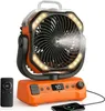 20000mAh Camping Ventilator Akku mit Licht, 0-100 Stufen Produktbild-Vorschau 1