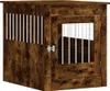 A wooden dog crate with a door and windows, shown from a three-quarter angle. Anteprima dell’immagine prodotto