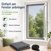 Fliegengitter Fenster 100 x 100 cm Anthrazit mit Klettband Produktbild-Vorschau 2