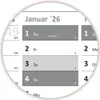 XXL Wandkalender Wandplaner 2026 grau (gerollt) DIN A0 Produktbild-Vorschau 2