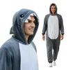 Onesie Kigurumi Pyjama Kostüm für Erwachsene Hai M: Produktbild-Vorschau 1