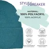 styleBREAKER Uni Strickmütze mit Rippenmuster und breiter Produktbild-Vorschau 4