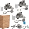 KOTARBAU® Set di 3 serrature per mobili 40x40mm per Anteprima dell’immagine prodotto 1