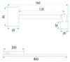 Nástěnné Svítidlo Toolight Swe036-1W 80Cm Led Černý Náhled obrázku produktu 7
