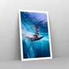 Poster - Poster ohne Rahmen - Surfen Frau Unterwasser - Produktbild-Vorschau 7