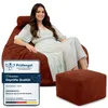 Dreamroots Bean Bag 90x90x100 cm con schienale e sgabello e Anteprima dell’immagine prodotto 1