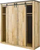 Kleiderschrank mit Spiegel SHELTON-61  in Old Style hell Produktbild-Vorschau 3