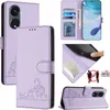 Leder Hülle für Oppo A1 Pro/Reno8 T 5G Süße Katze Flip Case Produktbild-Vorschau 1