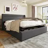 okwish Polsterbett Hydraulisch Doppelbett Stauraumbett Produktbild-Vorschau 2