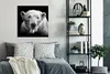 MuchoWow® Poster Eisbär - Tier - Schwarz - Weiß 75x75 cm - Produktbild-Vorschau 4