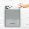 Design Briefkasten Metall Silber 26,5 x 35 x 8,5 cm Produktbild-Vorschau 2