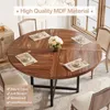 A round dining table set for a meal, with chairs around it, in a well-lit room. Produktbild-Vorschau
