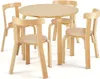 COSTWAY Kindersitzgruppe mit 4 Stühlen, 5-teiliges Produktbild-Vorschau 1