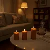 Bougies LED Relaxdays, lot de 3, 3 tailles, flamme Voir les images du produit 2