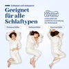 Für Rücken-,Seiten- und Bauchschläfer geeignet. Unterstützt die Ausrichtung der Wirbelsäule. Produktbild-Vorschau