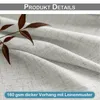 2er Set Vorhänge Leinenoptik Halbtransparent Vorhang Produktbild-Vorschau 2