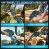 Akku-Kettensäge 6+8 Zoll Bürstenloser Mini Kettensäge mit Produktbild-Vorschau 6