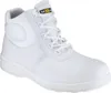 A single white safety boot shown from a three-quarter side view. Anteprima dell’immagine prodotto