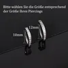 14G Titan navelpiercing, clicker model, zwart, met Productafbeelding-voorbeeld 5