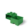 Scatola di stoccaggio LEGO 2x2 con cassetto, verde Anteprima dell’immagine prodotto 4